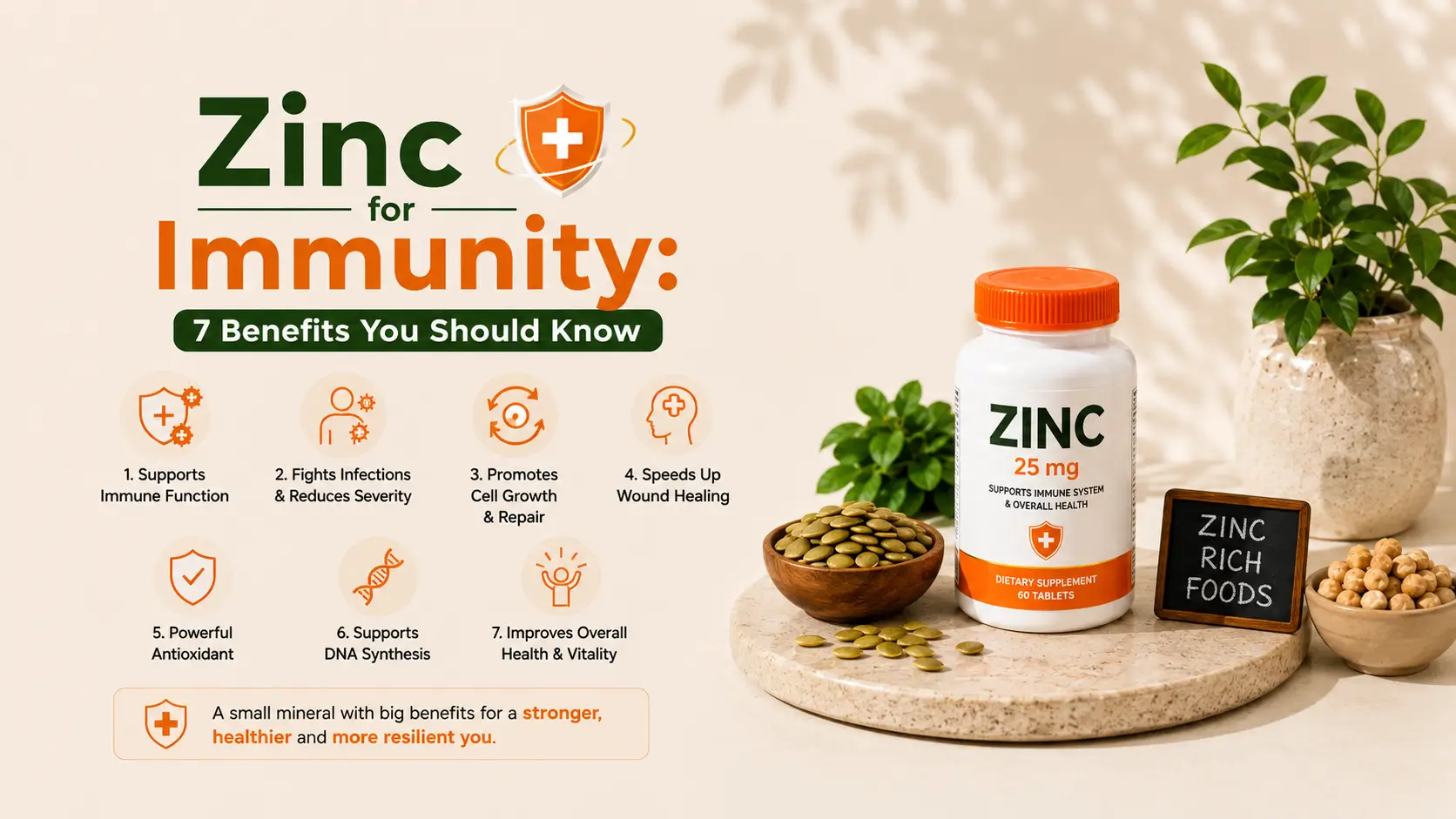 Zinc for Immunity: 7 Benefits You Should Know 1 Zinc for Immunity: 7 Benefits You Should Know
