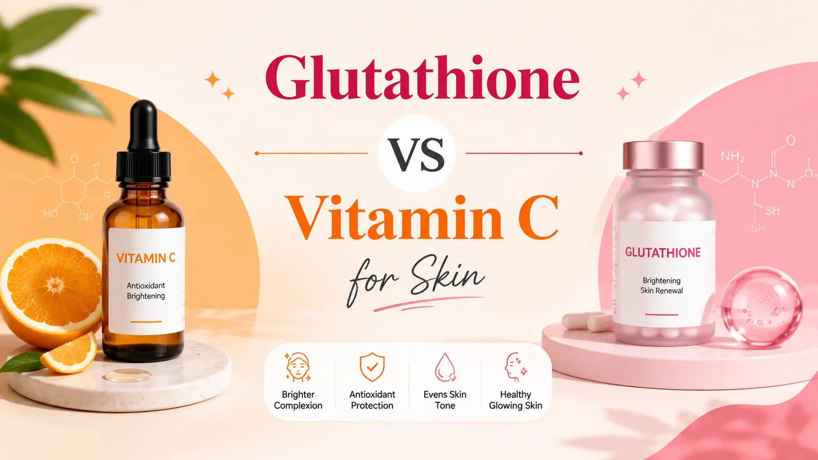 Glutathione VS Vitamin C for Skin: What You Should Know